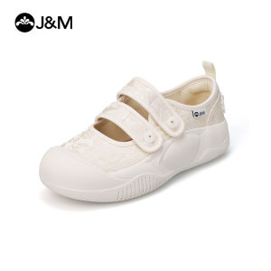 Joy&Mario Womens Casual Shoes Breathable Comfortable Canvas Loafers with Velcro Straps and White Sole