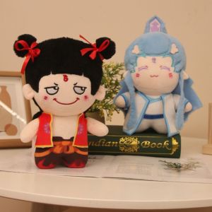 IPIE2 น่ารักมากๆ NE Zha 2พวงกุญแจตุ๊กตา ตุ๊กตายัดไส้ ตุ๊กตาผ้าพลัฌ ของเล่นหุ่นอะนิเมะ คาวาอิ 14ซม. ค่ะ จี้ตุ๊กตา NE Zha จี้ห้อยกระเป๋า