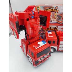 🚒🤖 PIONEER FIRE TRUCK ROBOT TOY CAR – LORI BOMBA TRANSFORMATION 🚒🤖