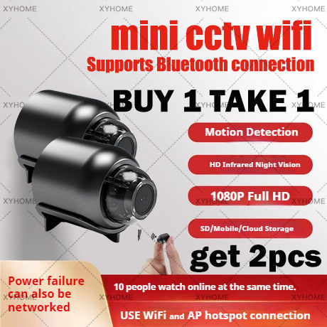 【 BUY TAKE 】XYHOME only 3cm🔥cctv camera connect to cellphone wireless  mini camera spy connect phone smallest 1080P cctv camera wifi connect to