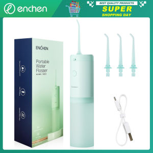 Enchen Máy Tăm Nước Cầm Tay Mint 3 140Ml 3 Chế Độ IPX7 1900Rpm Máy Phun Nước Sạc USB Xỉa Răng Với 3 Đầu Phun