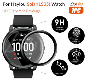 Zenia 1PC 20D HD Replacement Full Screen Curved Edge Full Coverage Protector Film for Haylou Solar (LS05) Smart Sport Watch HD 9H 3D Protective Glass Explosion-proof Anti Scratch Film Accessories