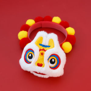 Vòng cổ bông tròn hình đầu lân sư múa lân dành cho chó mèo - T3 PETS SHOP