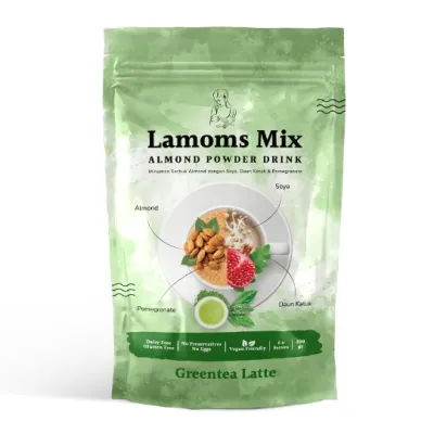 [BELI 2 GRATIS 1] Susu Almond Pelancar ASI - 6x Minum - Almond & Soya & Katuk & Pomegranate - LAMOMS MIX