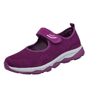 Middle-Aged And Elderly Casual Sports Walking Shoes Soft Bottom Breathable Mesh Shoes Comfort Non-Slip Outdoor Travel Cloth Shoes