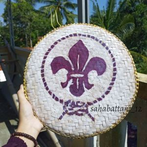 Tambir bambu kecil lukis free custom / tampah prakarya sekolah aesthetic