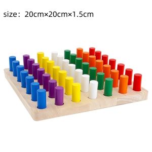 ของเล่น Montessori รูปทรงหอคอยสายรุ้งหมุนได้ ของเล่นพัฒนาทักษะการเคลื่อนไหวเล็ก ของเล่นเพื่อการศึกษาสำหรับเด็กชายและเด็กหญิง