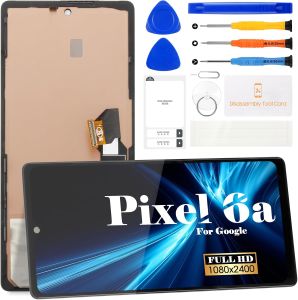 OLED for Pixel 6A Screen Replacement for Pixel 6A LCD Replacement Kits for Pixel 6A Digitizer Touch Screen Display Assembly Repair with Frame GX7AS GB62Z G1AZG(No Original)    6.1 Inch Display Assembly with Touch Digitizer Frame Fin