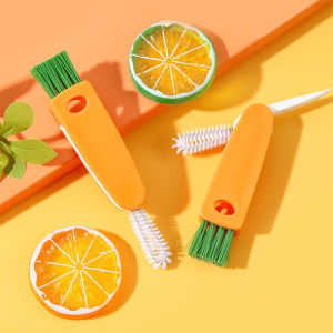 [New Hot Sale]1PCS 3 In 1 Portable Bottle Cup Brush Creative Carrot Cleaning Brush Cup Cover Gap Cleaner Cleaning Tool Kitchen Gadgets