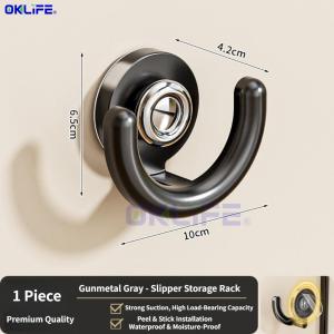 [OKLIFE®]Heavy Load Vacuum Suction Slipper Rack No Drill Wall Hanger Anti Fall Bathroom Slipper Holder For Home