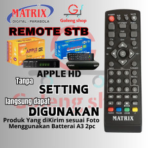 REMOT STB MATRIX DVB-T2 APPLE KUNING/MATRIX GARUDA REMOTE SET TOP BOX METRIK