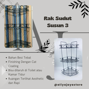 RAK SUDUT KAMAR MANDI SUSUN 3 TERMURAH BERKUALITAS