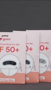 Khẩu Trang Chống Nắng FullFace GUMI UPF50+ Chống Tia UV Che Kín Toàn Mặt Gọng 3D Logo Đổi Màu UV