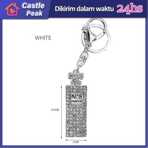 Gantungan Kunci Bentuk Parfum Diamond / Keychain / Bagchain Luxury Parfume Bottle / Gantungan Kunci Tas Hiasan Ransel Aksesoris Kunci Mobil Rumah Botol Parfum N5 Batu Kristal Sintetis Cantik Mewah Elegan