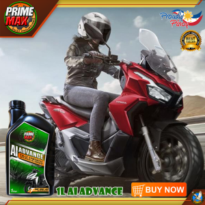 PRIMEMAX AI ADVANCE API JASO MB SM 10W-40 FULLY SYNTHETIC FOUR STROKE AUTOMATIC MOTORCYCLE OIL The Newest Definition & Addition of Fully Synthetic Engine Oil.. ✓Increase performance in fuel efficiency of the Motorcycle (Save Fuel) ✓ Maximized frequency