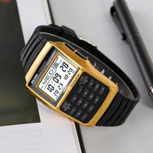PENGIRIMAN INSTANT -- Jam Tangan Pria  skmei 2255 kalkulator series rubber original