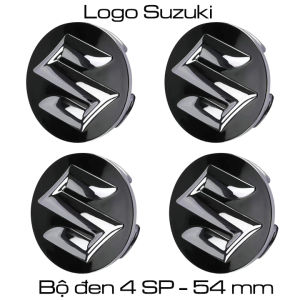 Logo Suzuki cho chụp mâm xe (chụp Lazâng) đường kính 54mm phù hợp cho dòng xe Suzuki (có 2 màu đen và bạc)