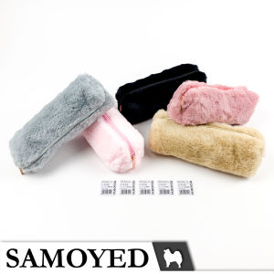 Tempat / Kotak Pensil / Alat Tulis / Kosmetik / Dompet Bulu / Beludru / Stationery / Pencil / Pen / Cosmetic Case / Box / Pouch Plush Samoyed PCCS-L43