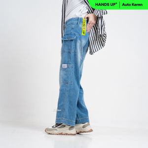 JINISO - Denim Cargo Baggy Jeans Pria 413