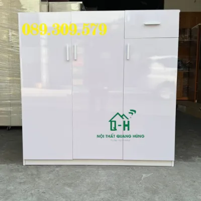 TỦ GIÀY DÉP NHỰA ĐÀI LOAN 3 CÁNH CAO CẤP MÀU TRẮNG HCM