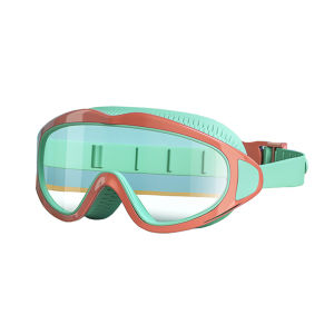 แว่นตาว่ายน้ำเด็ก หมวกว่ายน้ำสำหรับเด็ก ปรับระดับได้ แว่นกันน้ำ ชุดอุปกรณ์ว่ายน้ำ มีที่อุดหูกันน้ำ สีสันสดใส แว่นว่ายน้ำเด็กซิลิโคน