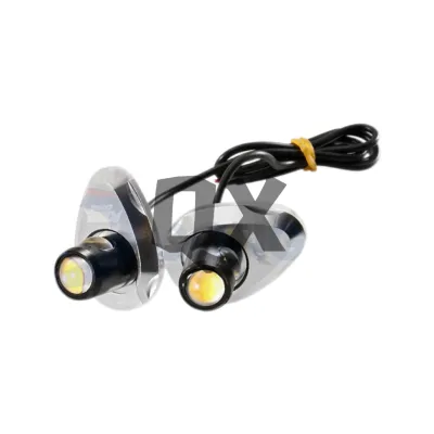 ⚡️Q&X_SHOP_3⚡️2PCS LED ไฟเลี้ยวด้านข้าง สําหรับรถจักรยานยนต์ - ใส่ที่ไหนก็ได้ ใช้งานง่าย ZX02