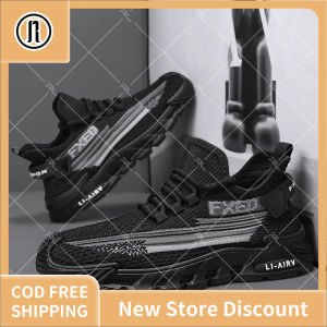 2024 New Korea Breathable mesh sneakers mens summer thin running shoes casual shoes