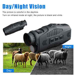1080จุดตาข้างเดียวอินฟราเรด Night Vision กลางวันกลางคืนใช้อุปกรณ์5X ซูมดิจิตอล300เมตรเต็มมืดดูระยะทางล่าสัตว์กล้องโทรทรรศน์