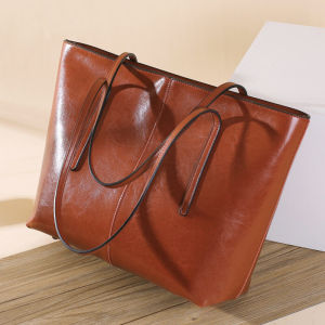 Smart King New For Women Tote Bag Handbag Genuine Cow Leather Elegant Simple Ladies Shoulder Bag Large Capacity