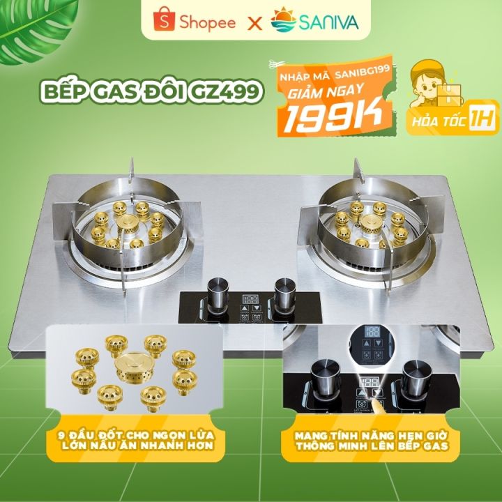 Bếp Gas Đôi GZ499 NEMI Lắp Đặt Được Cả Âm Lẫn Dương Với 9 Đầu Đốt Đi ...