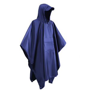 3 in 1 Multifunction Raincoat Rain Cover Outdoor Camping Tent Picnic Mat Rainstorm level waterproof Rain Coat Hood Hiking Cycling Rain Cover Poncho Raincoat Waterproof comfortable and wear-resistant raincoat