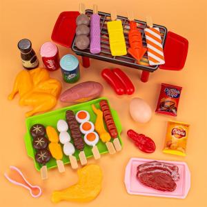 BAYOEMS Grill BBQ Set Cooking Toy Simulation Kitchen BBQ Toy House Kids 27PCS Play