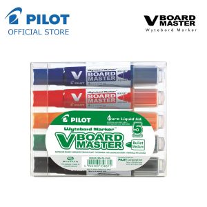 PILOT V Board Master Whiteboard Marker Set of 5 Medium Bullet - WBMAVBMM-BGD-S5 / Chisel - WBMAVBMMC-BGD-S5)