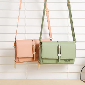Tas Wanita Selempang Wanita Sling Bag Tas Korean Import Wanita Termurah Tas Bahu Tas Messenger Tas Tali Kulit Tas Kasual Cewek bahan PU Leather Premium