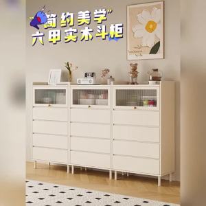 【SG Sellers】Solid Wood Chest Of Drawers Storage Cabinet Living Room Cabinet Storage Cabinet Five Drawers Storage Cabinet