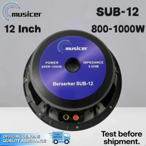 MUSICER Berserker SUB-12 800-1000W 12 Inch Professional Sub Bass Speaker(Aluminum Basin Stand)