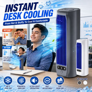Mini Desktop Air Conditioner Fan Wall-mounted No-drill Fan 4 In 1 USB Air Cooler Fan Multifunction Summer 3 Speeds Wind