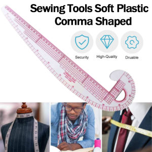 Sewing Tools Soft Plastic Comma Shaped Curve Ruler Styling Design Ruler French C Well burang