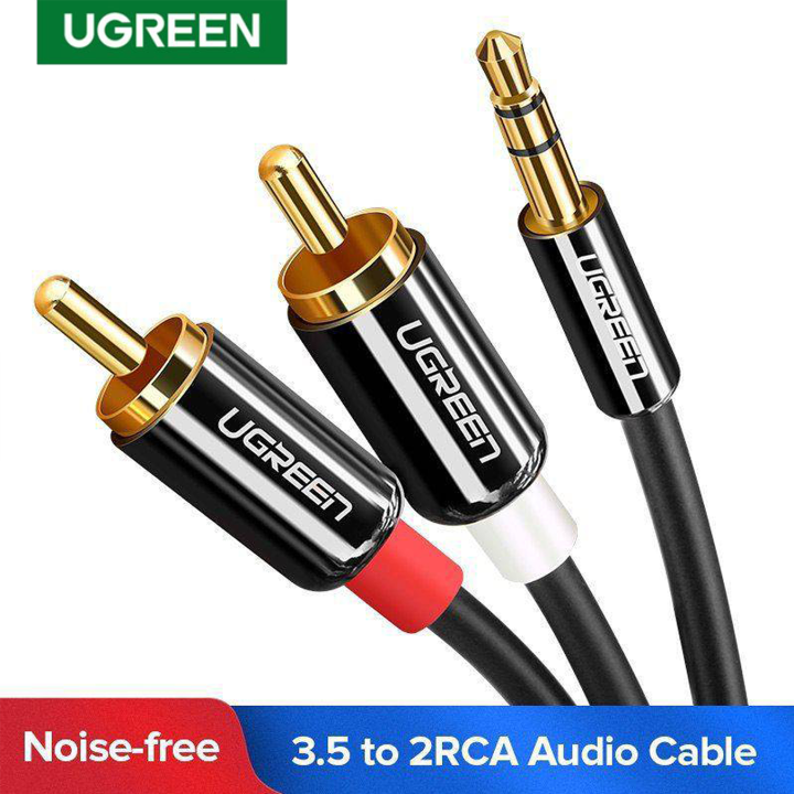 UGREEN AV116 AUX 3 5mm To 2RCA Audio Auxiliary Stereo Y Splitter Cable ugreen-av116-aux-3-5mm-to-2rca-audio-auxiliary-stereo-y-splitter-cable