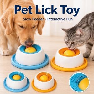 New Pet Lick Toys Promotes Dental Health Self-Soothing Non-slip Snack Bowl Training Slow Food Bowl for Dogs Cats