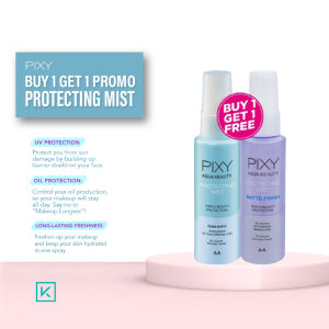 Pixy Buy 1 Get 1 Free Promo Pixy Aqua Beauty Protecting Mist + Free Protecting Mist Matte Finish