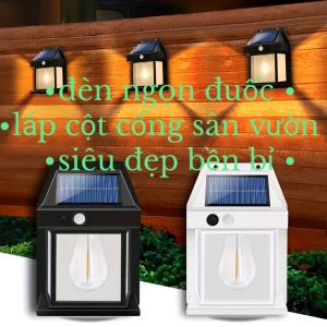 Đèn sân vườn năng lượng mặt trời cảm biến chuyển động cảm biến ánh sáng tự động bặt tắt đèn mặt trời 3 chế độ