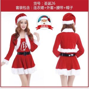 DSF Studio ชุดคริสต์มาสชุดซานต้าชุดผู้ใหญ่หญิงชุดคริสต์มาส Elk ปาร์ตี้เจ้าหญิงชุด COS ชุดการแสดง