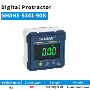 SHAHE 2-in-1 Digital Angle Gauge Electronic Rechargeable Protractor Angle Finder Digital Level Box Measuring Tool