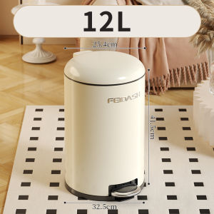 ที่เหยียบถังขยะสำหรับสแตนเลส8L/12L ถังขยะถังขยะแบบเท้ามนถังขยะห้องครัวถังขยะรีไซเคิลห้องน้ำที่เหยียบถังขยะในห้องน้ำ