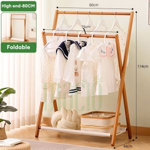 RRH Clothes Hanger Foldable Floor Double Pole Bedroom Drying Rack Balcony Drying Rack for Clothes Organizing