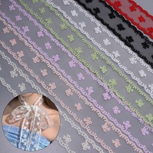 MAKERVY 5Yards 5 Yards Length Lace Trim Ribbon Jacquard Weave 4cm Width Jacquard Embroidery Lace Decorative Hollow Out Pattern Hollow Lace Ribbon DIY Crafts