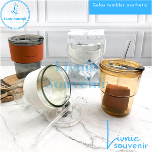Souvenir Gelas / Tumbler Kaca Aesthetic