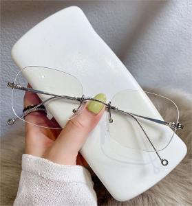 Kacamata Fashion Rimless Bluecromic Wanita PhotocromicAnti Radiasi Blueray korea style A027