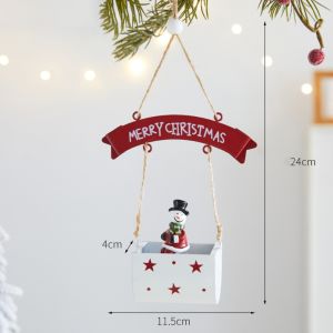 MUSCLEX Ông già Noel Đồ trang trí treo cây thông Noel Phong cách Bắc Âu Vật liệu sắt  Dây Chuyền Cây Thông Giáng Sinh Dễ thương Tinh tế Đồ trang trí hình người tuyết Bữa tiệc